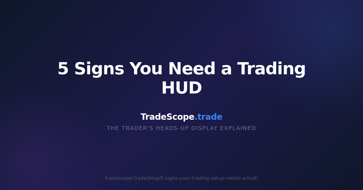 5 Signs You Need a Trading HUD — TradeScope