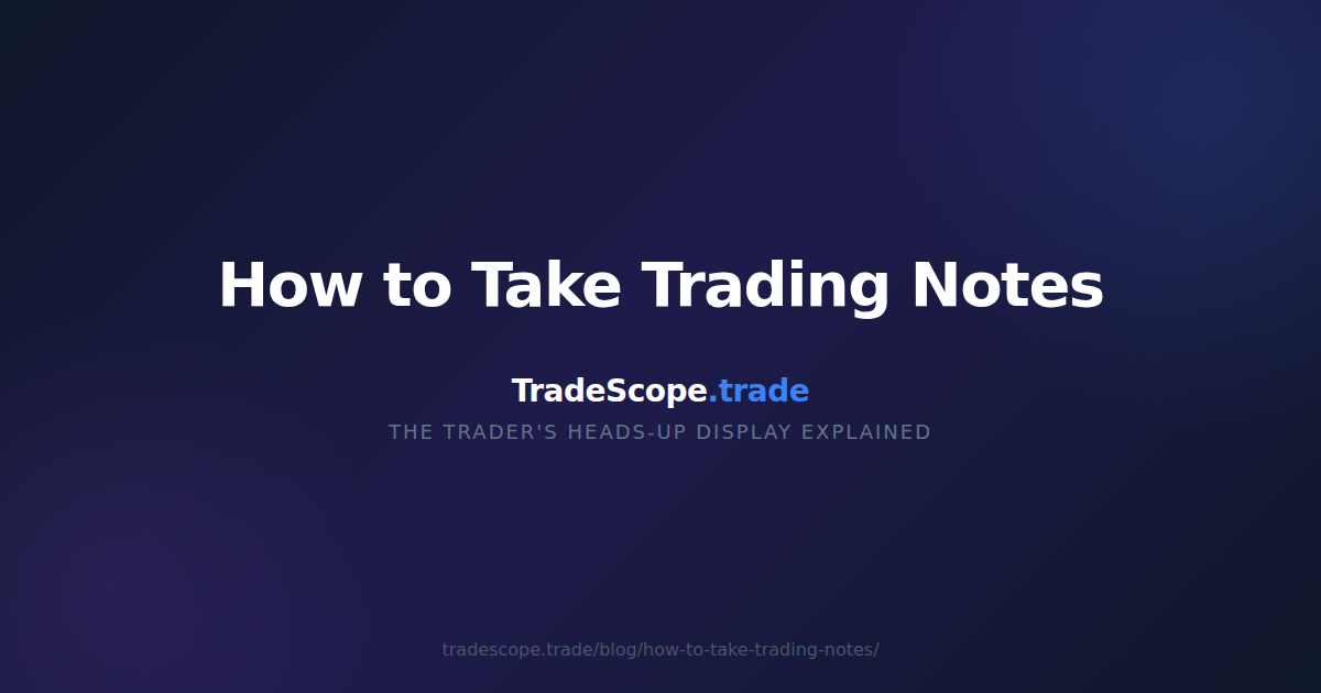 How to Take Trading Notes — TradeScope
