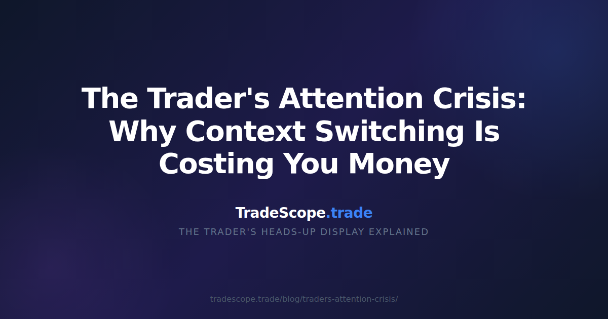 The Trader's Attention Crisis: Why Context Switching Is Costing You Money