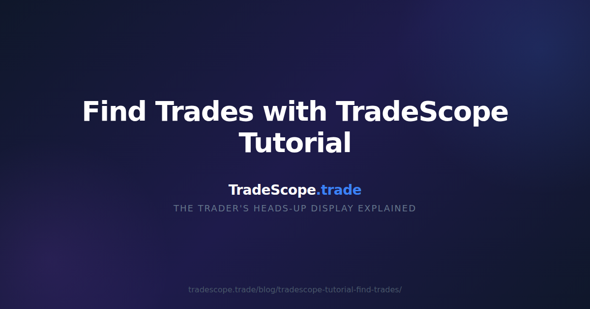 Find Trades with TradeScope Tutorial — TradeScope