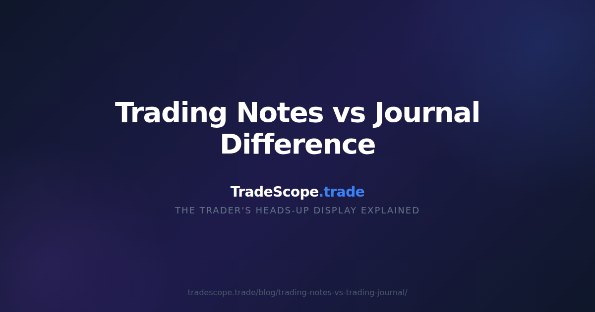 Trading Notes vs Journal Difference — TradeScope