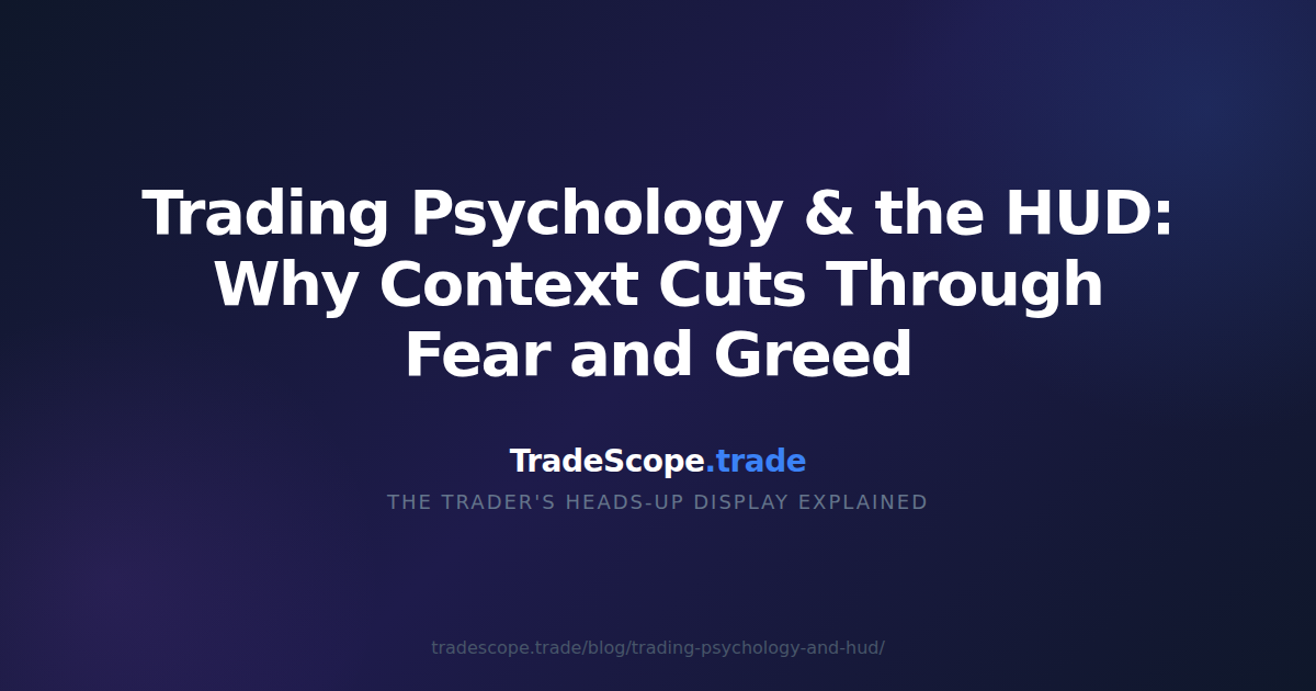 Trading Psychology & the HUD: Why Context Cuts Through Fear and Greed